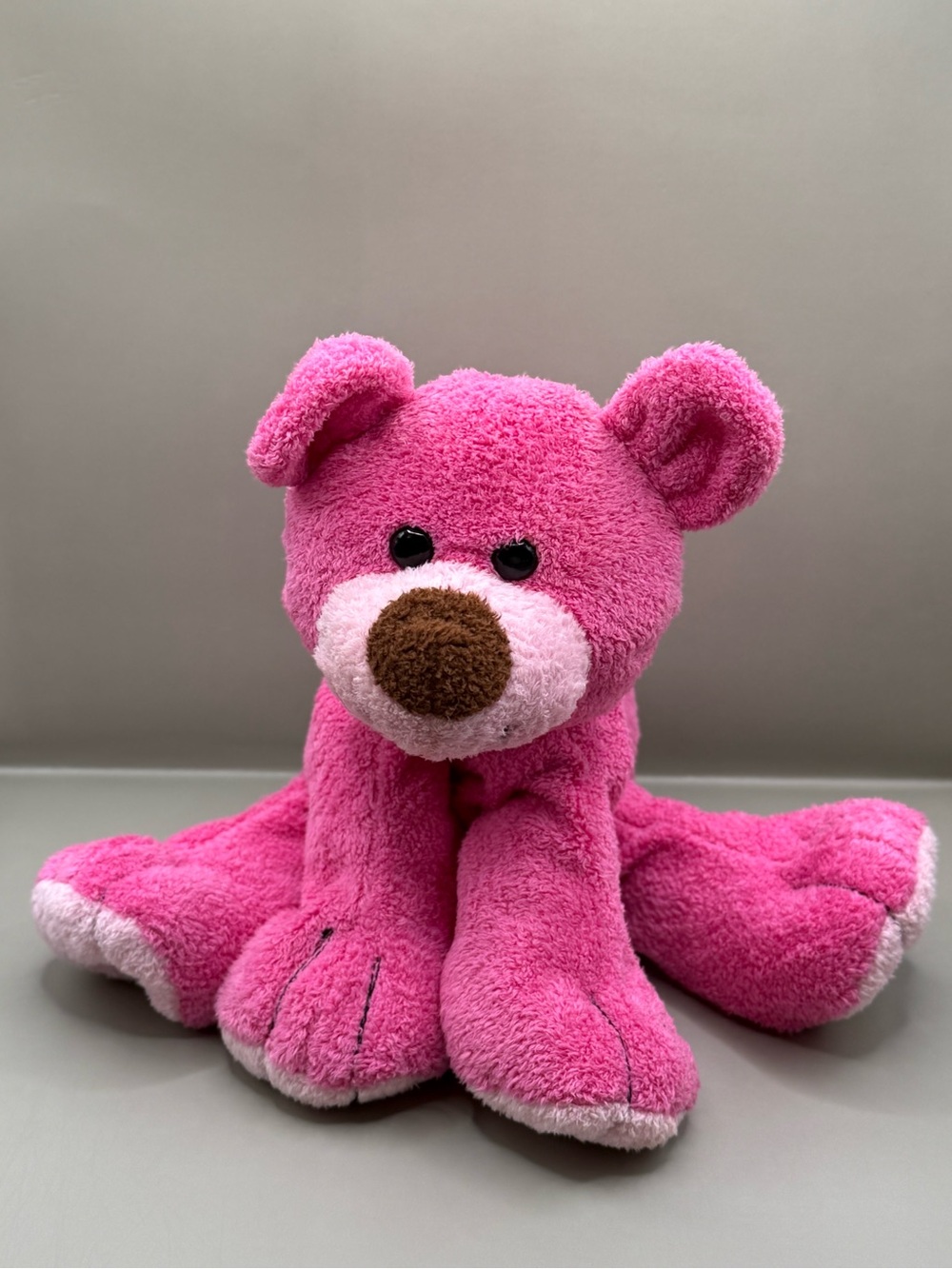 RARE Vintage Commonwealth Pink Berry Bear Floppy Stuffed Animal Plush Bean Lovey